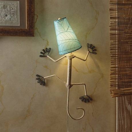 gecko wall lamp blue styled