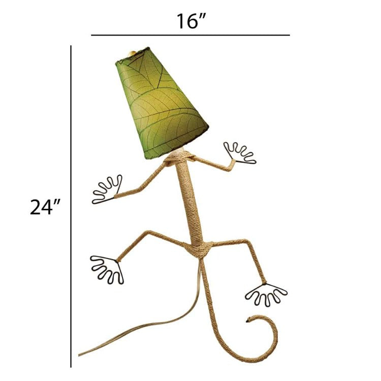 gecko wall lamp green size