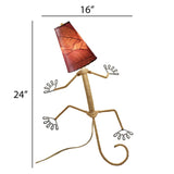 gecko wall lamp purple size