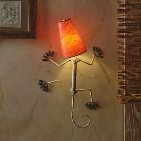 gecko wall lamp red styled