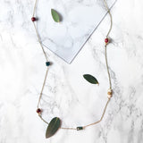Gem Rope Necklace - Cool Gray/Black
