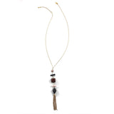 Geo Modern Necklace - Burgundy