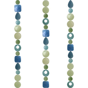 green blue capiz shell strand