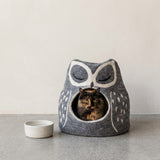 Grey Owl Wool Pet Cave