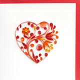 heart quilling card