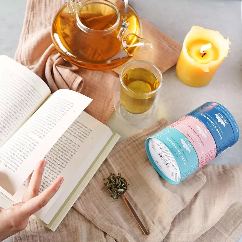 herbal tea trio tin styled