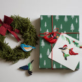 Holiday Bird Ornaments Quilling Card