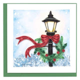 holiday lamp post quilling card
