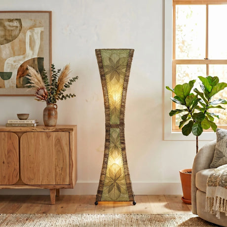 Hourglass Giant Leaf Lamp - Green