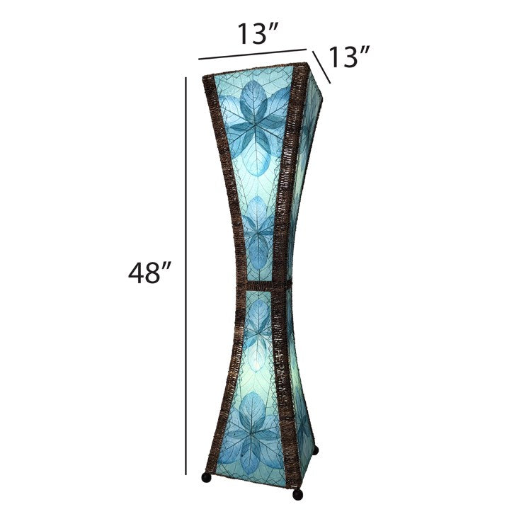 hourglass large lamp blue size