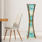 hourglass large lamp blue styled