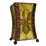 hourglass leaf table lamp green