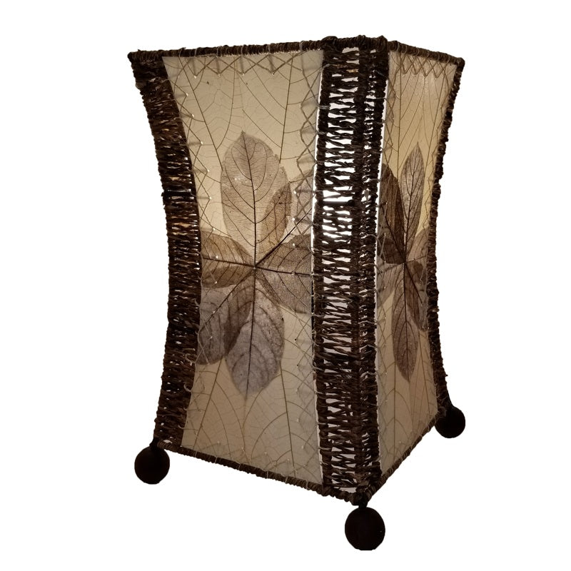 hourglass leaf table lamp natural