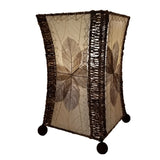 hourglass leaf table lamp natural