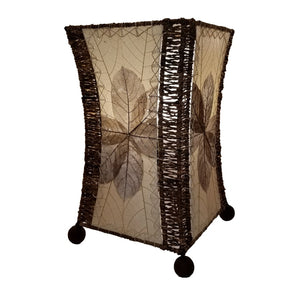 hourglass leaf table lamp natural