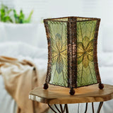 hourglass table lamp green