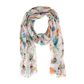 hummingbird chiffon scarf