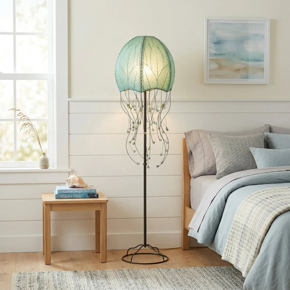 Jellyfish Floor Leaf Lamp - Blue - est. ship 5/2026