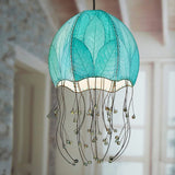 Jellyfish Pendant Leaf Lamp - Blue - est. ship 6/2026