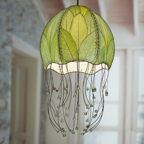 Jellyfish Pendant Leaf Lamp - Green - est. ship 6/2026