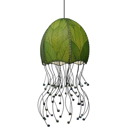 jellyfish pendant leaf lamp green