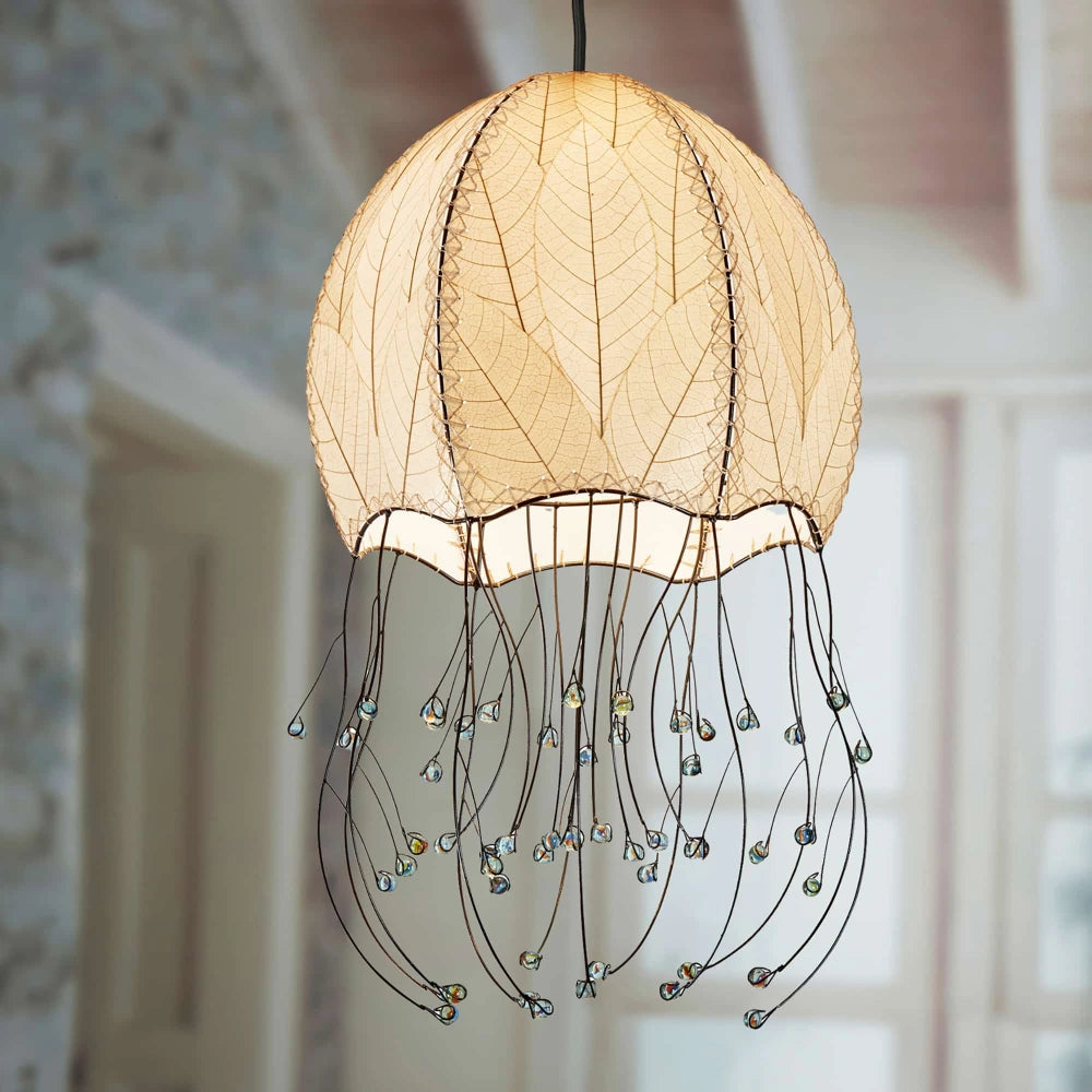 Jellyfish Pendant Leaf Lamp - Natural - est. ship 6/2026