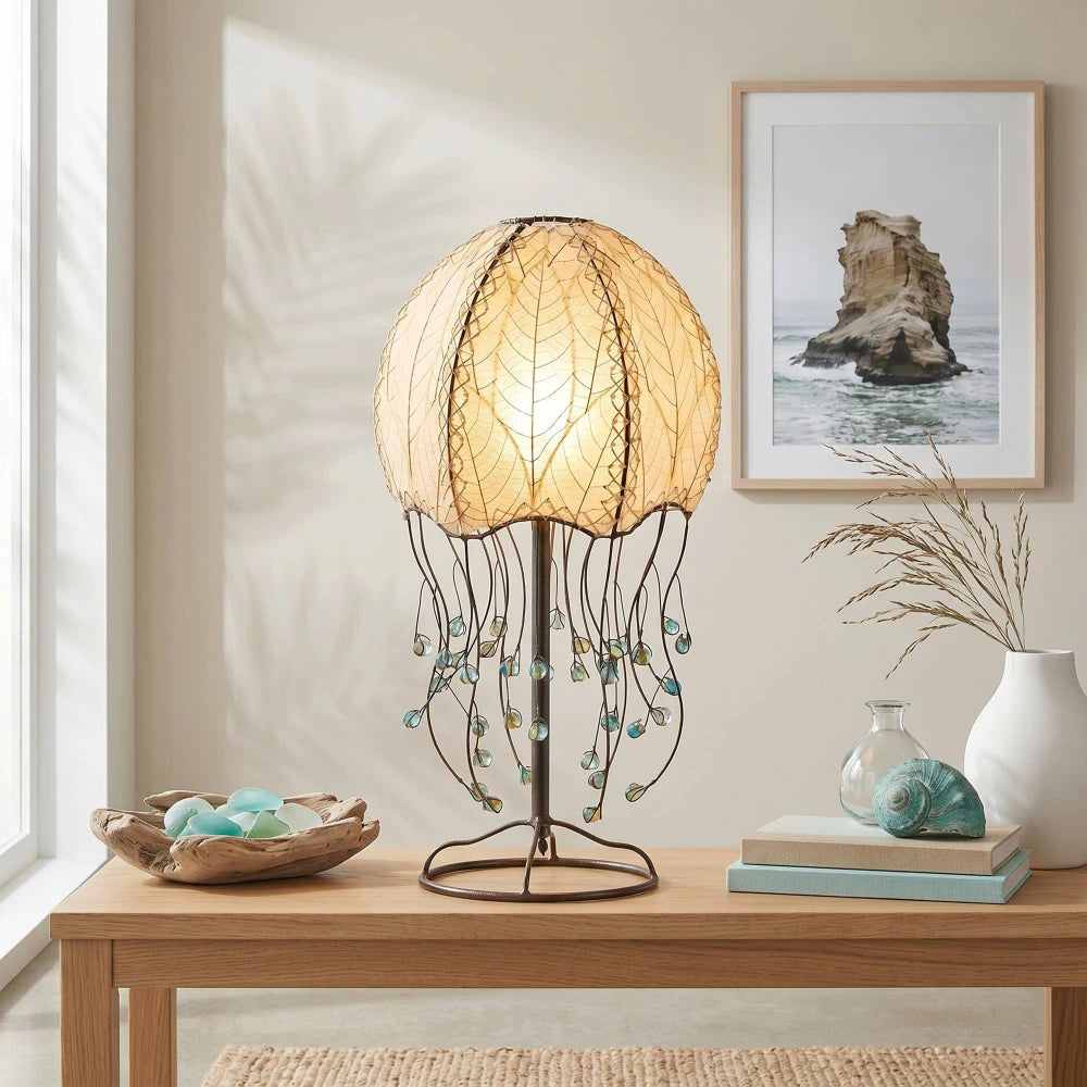 Jellyfish Table Leaf Lamp - Natural