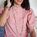 kantha dotted long necklace model 1