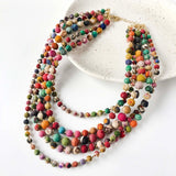 kantha intertwining necklace styled