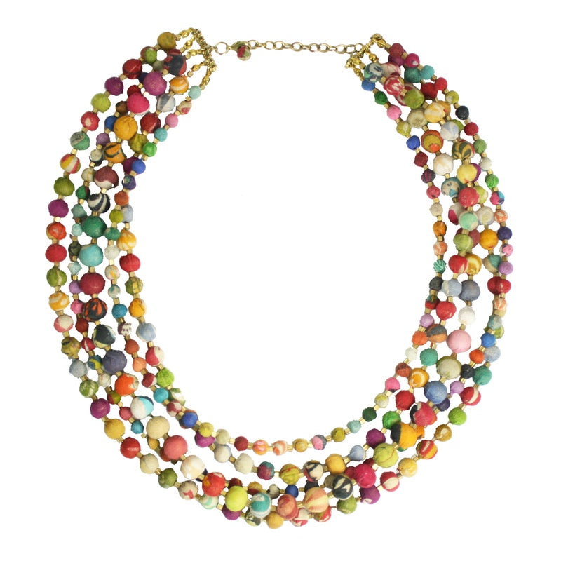 kantha intertwining necklace