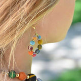 kantha teardrop earrings model