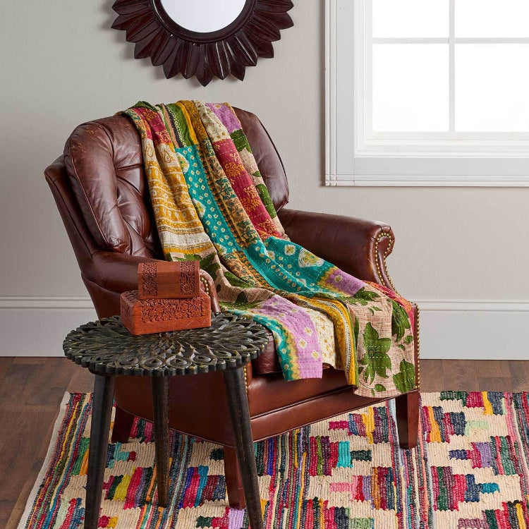 Kantha Throw