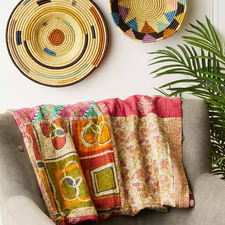 kantha throw styled
