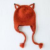 kids animal hat fox white bkgd