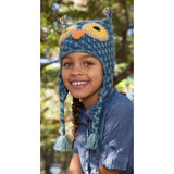 kids animal hat grey owl styled