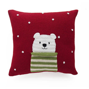 knit polar bear pillow