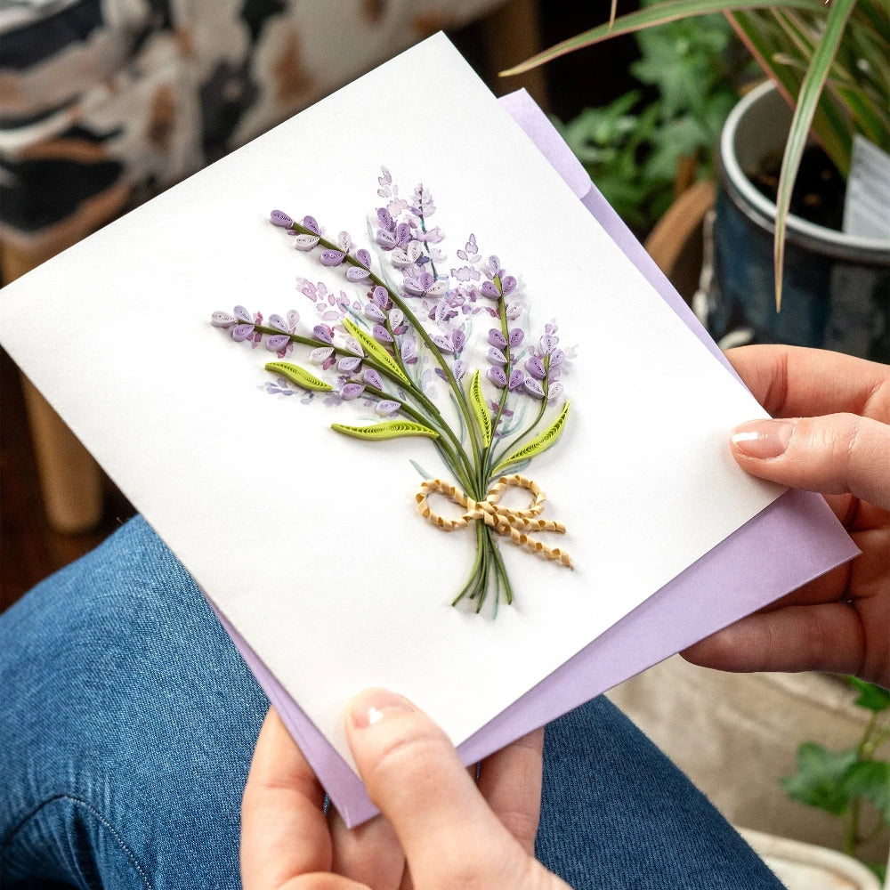 Lavender Bunch Quilling Card