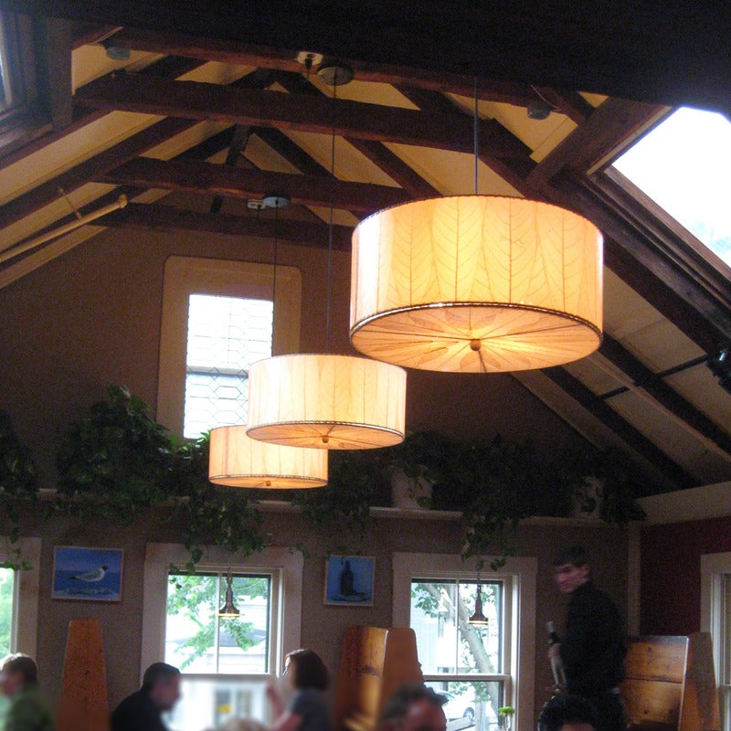 leaf drum pendants hanging