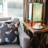 leaf table lamp blue on