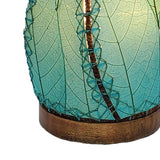 leaflet table lamp blue base