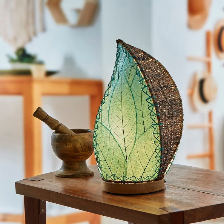 leaflet table lamp blue styled 1