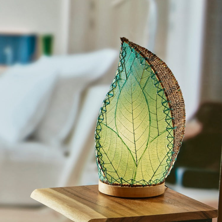 leaflet table lamp blue styled