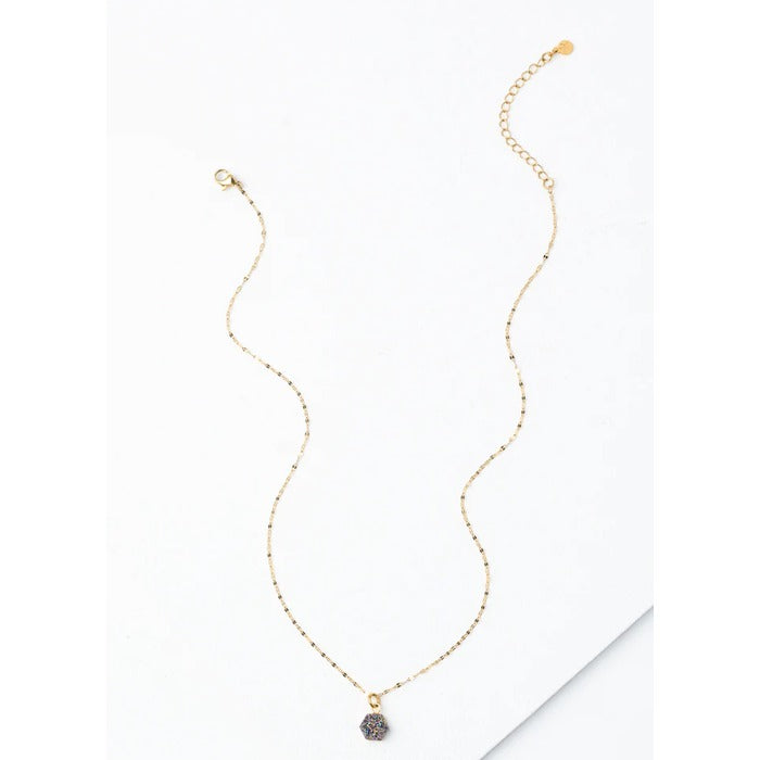 Let the Light in Druzy Drop Necklace