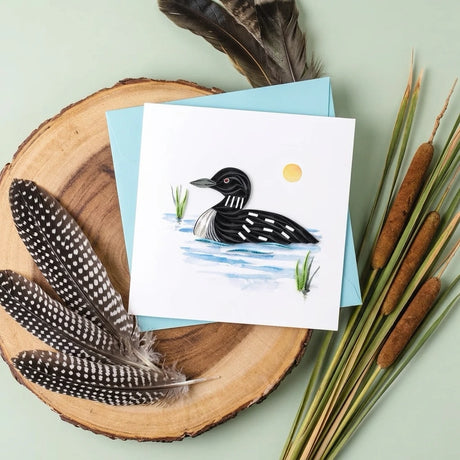 Loon Quilling Card