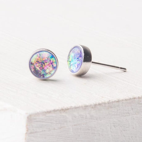lora lavender silver studs