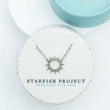 Mallory Sun Necklace Silver