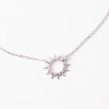 mallory sun silver necklace