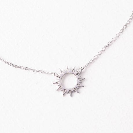 mallory sun silver necklace