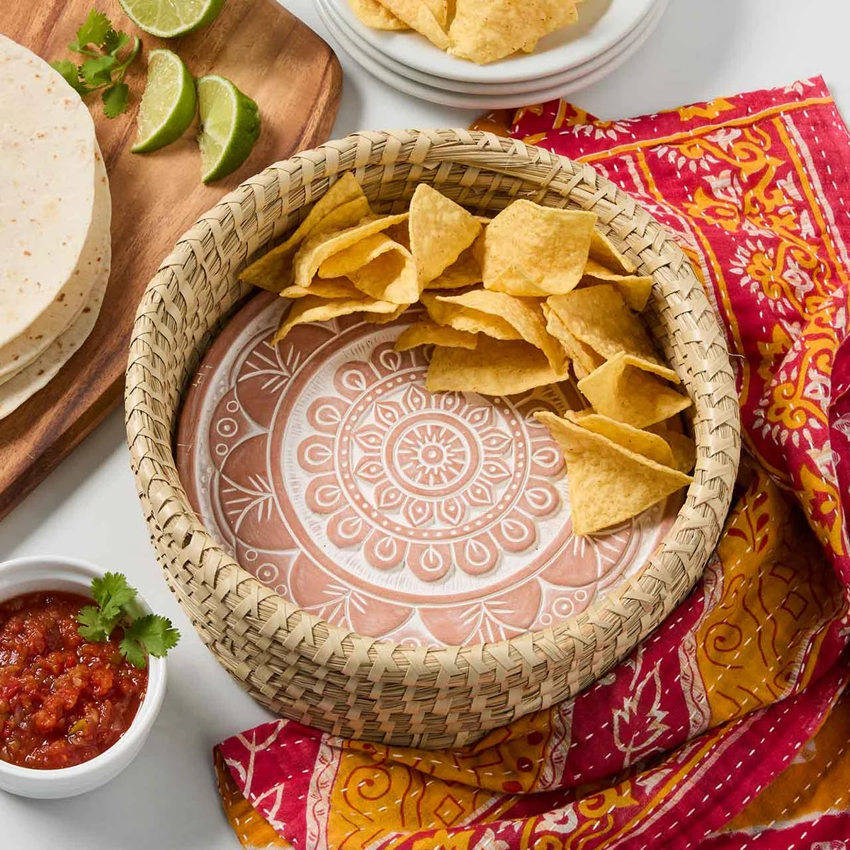 Mandala Bread Warmer Basket
