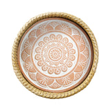 mandala bread warmer basket white background new